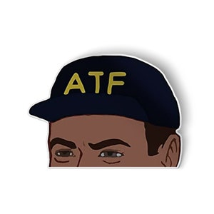 ATF Guy Peeker Bumper Sticker Car Window Vinyl Decal 5&quot;