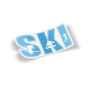 Ski Decal Sticker Snow Sports Decal Car Window Vinyl Decal 5&quot;