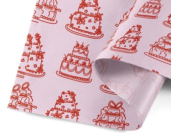 Champagne Tissue Paper, Birthday Cake Gift Wrapping Paper, Cute Tissue Paper, Tissue Paper Packaging,Small Business Packaging Pack