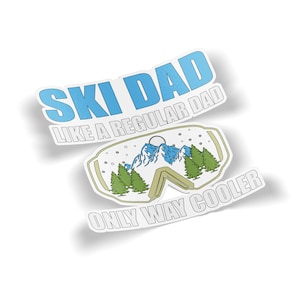 Ski Dad Decal Sticker Snow Sports Decal Car Window Vinyl Decal 5&quot;