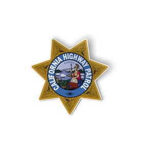 California Highway Patrol Bumper Sticker CHP Police Officer Car Window Vinyl Decal Stickers 5"