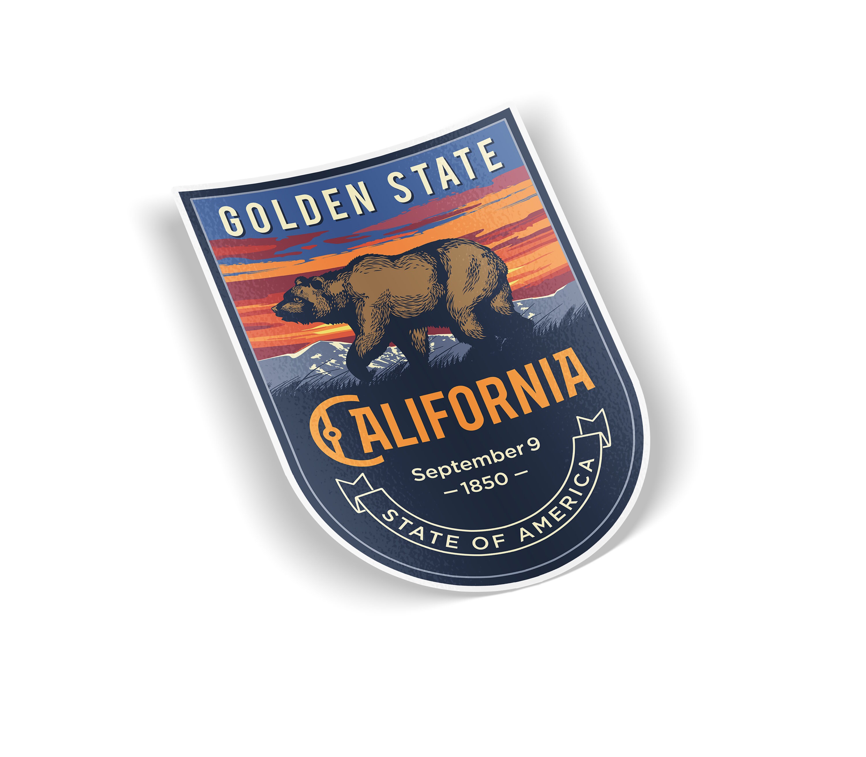 California Bumper Sticker Golden State USA Car Window Vinyl Decal 5"