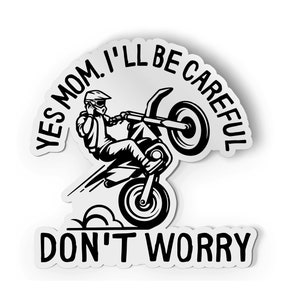 Motocross Bumper Sticker Dirt Bike Funny Decal Car Window Vinyl Decal 5&quot;