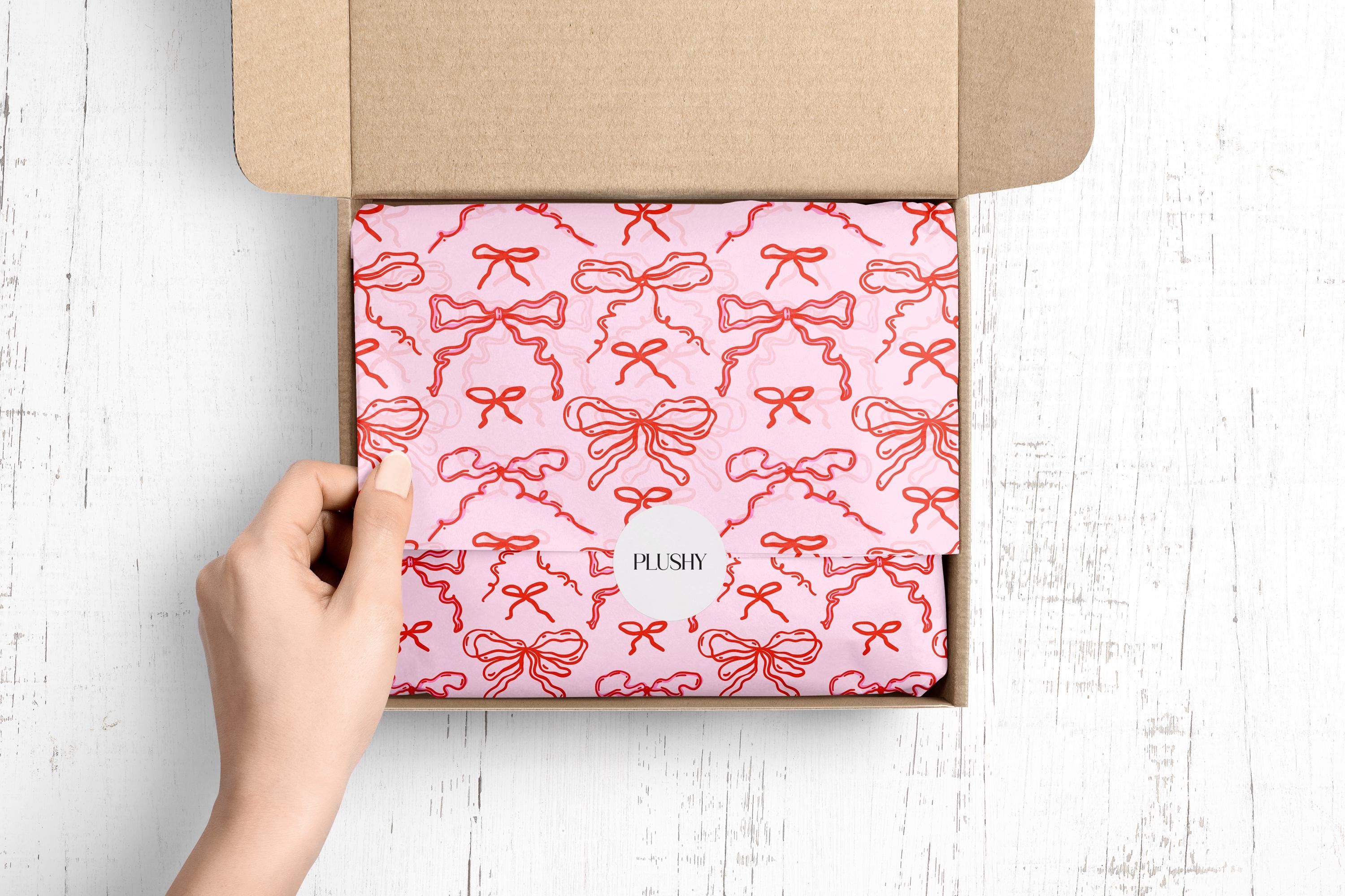 Pink Ribbon Tissue Pink Ribbons Tissue Paper, Bows Gift Wrapping Paper, Cute Tissue Paper ...