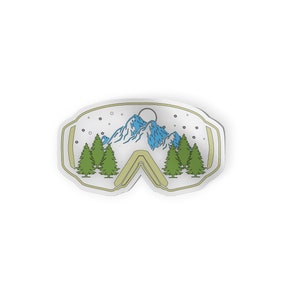 Ski Snowboard Goggles Decal Sticker Snow Sports Decal Car Window Vinyl Decal 5&quot;