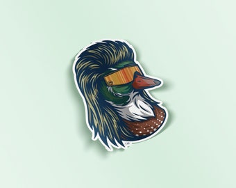 Duck Mullet Bumper Sticker Car Window Vinyl Decal Stickers 5&quot;