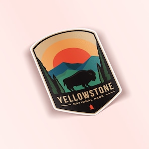 Yellowstone National Park Sticker Bumper Sticker Car Window Vinyl Decal 5&quot;