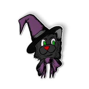 Halloween Witches Cat Decal Bumper Sticker Car Window Vinyl 5&quot;