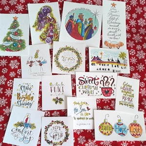 Christmas Scripture Card Inserts, Set of 15, Holiday Blessings