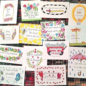 Inspirational Scripture Card Inserts, Set of 14