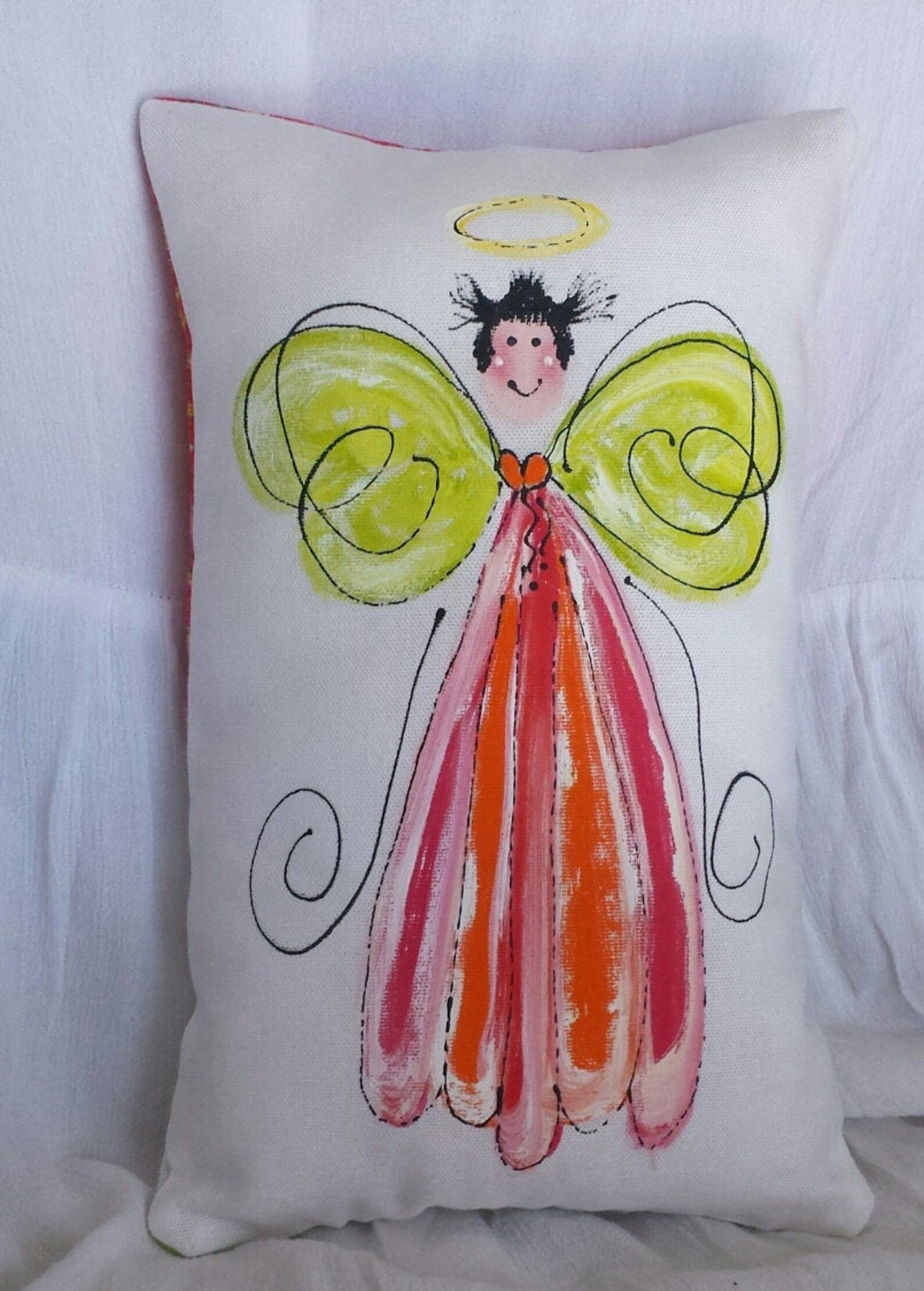 Angel Prayer Pocket Pillow Cute Tiny Angel Pillow Hand Etsy