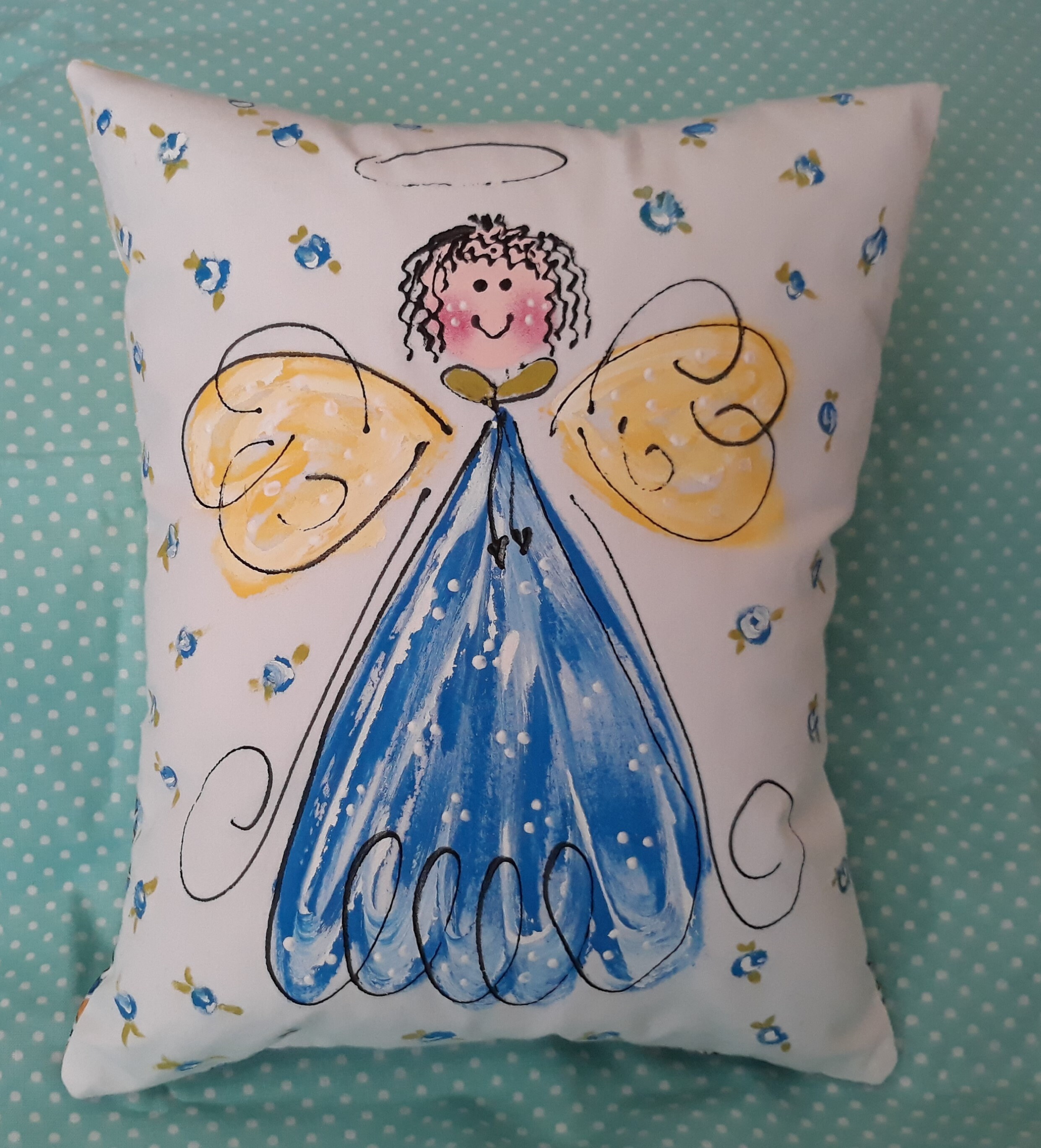 Angel Prayer Pocket Pillow Cute Tiny Angel Pillow Hand Etsy
