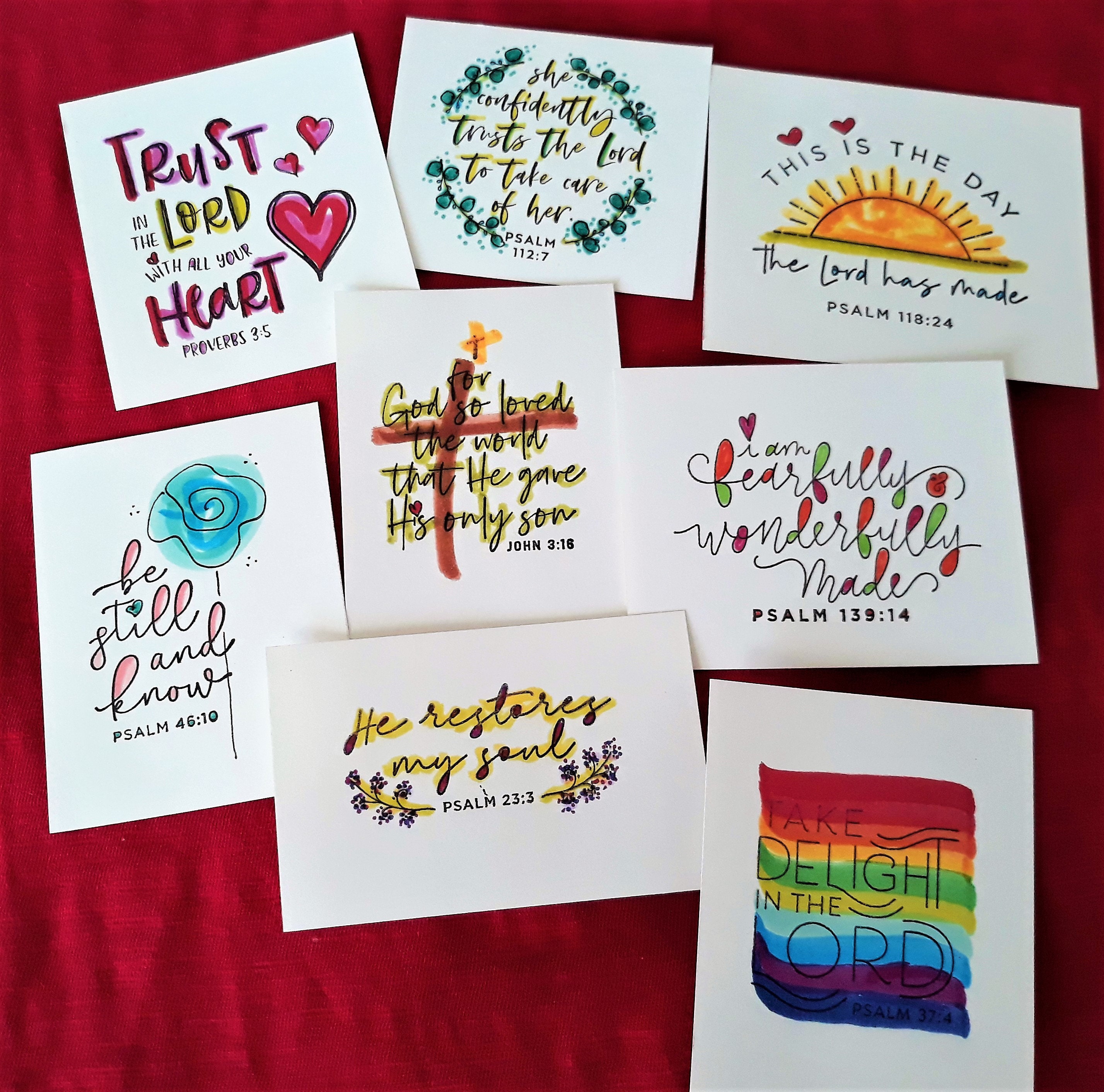 Scripture Card Set Scripture Card Inserts, Set of 17 - Etsy
