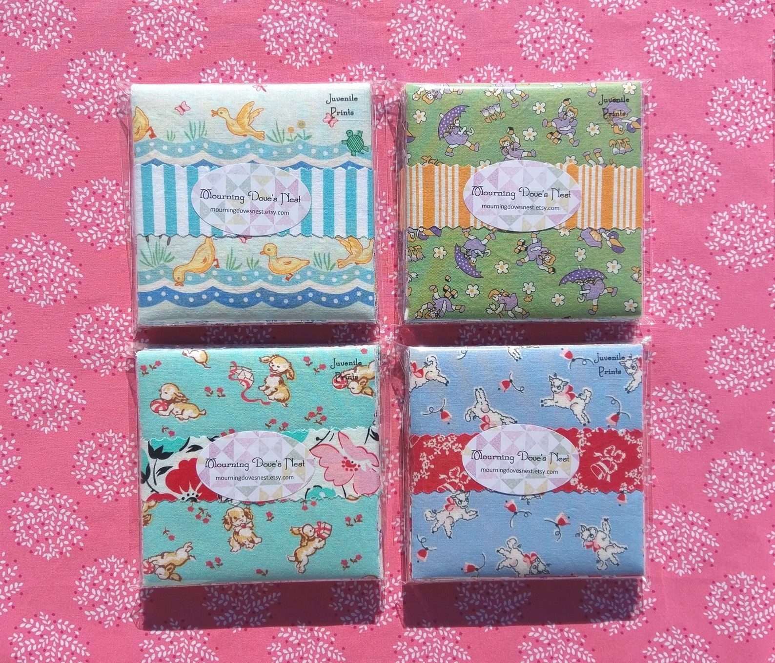 1930s Baby Charm Pack Adorable Novelty Quilt Fabric 42 Etsy