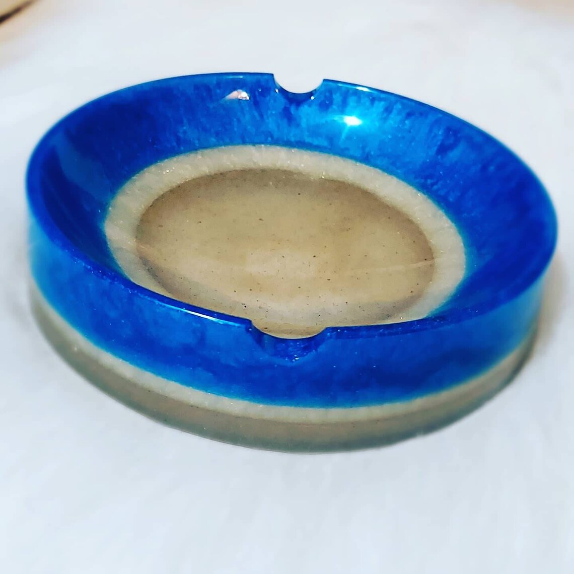 Beach Themed Ashtray or Trinket Bowl/ Resin/ Ocean/ Beach Etsy