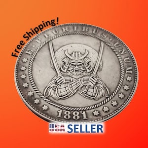 HOBO COIN Hobo Nickel Samari Warrior Collectible Novelty Coin for Jewelry Making Challenge Decision Coin Morgan Silver Dollar