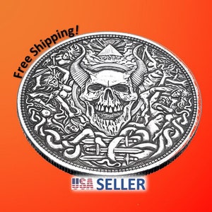 HOBO NICKEL Hobo Coin Devil Skull with Naked Women Coin Collectible Novelty Coin for Jewelry Making Challenge Coin Morgan Silver Dollar