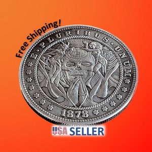 HOBO NICKEL Hobo Coin Praying Skull Collectible Novelty Coin for Jewelry Making Challenge Decision Coin Morgan Silver Dollar