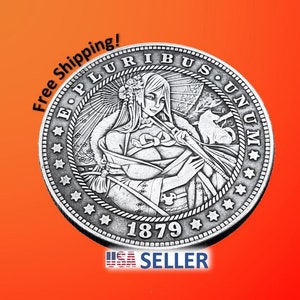 HOBO NICKEL Hobo Coin Sexy Anime Coin Collectible Novelty Coin for Jewelry Making Challenge Decision Coin Morgan Silver Dollar