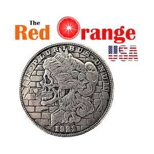 HOBO NICKEL Hobo Coin Liberty Skull Dollar Collectible Novelty Coin for Jewelry Making Replica Challenge Decision Coin Morgan Silver Dollar