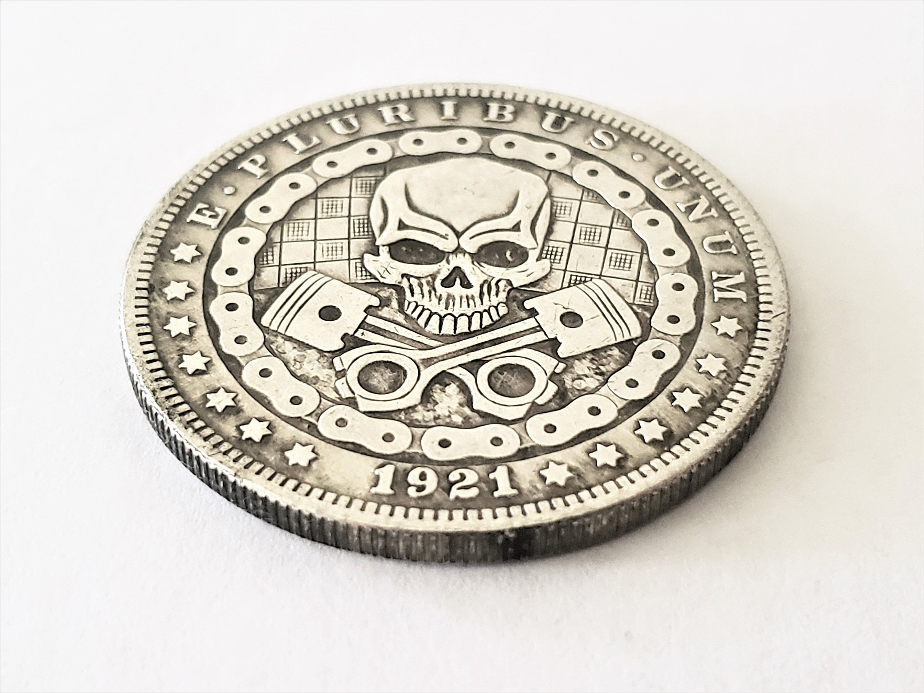 HOBO NICKEL Hobo Coin Gear Head Skull Dollar Collectible | Etsy