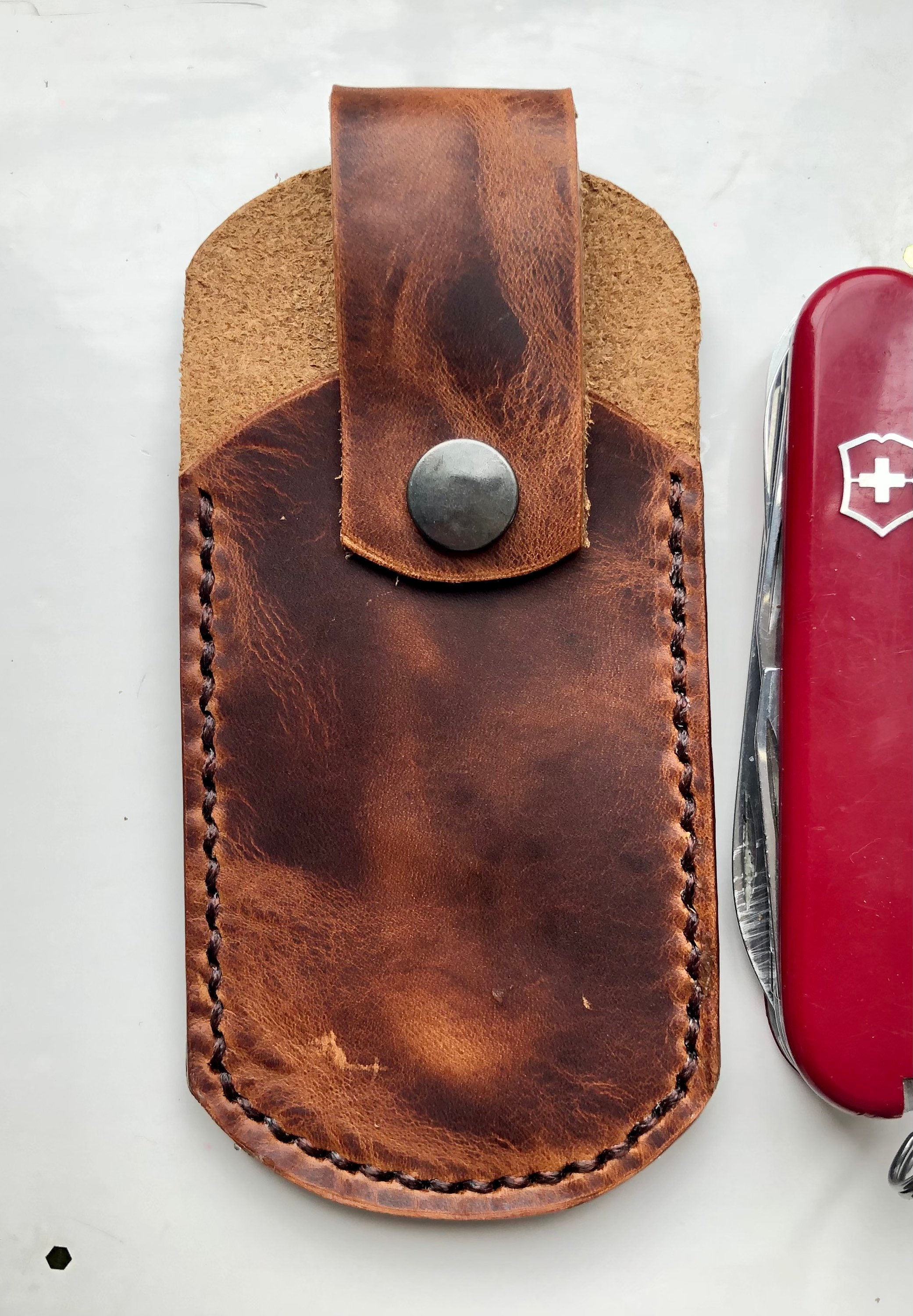 Swiss Army Knife Leather Waist Pouch Etsy
