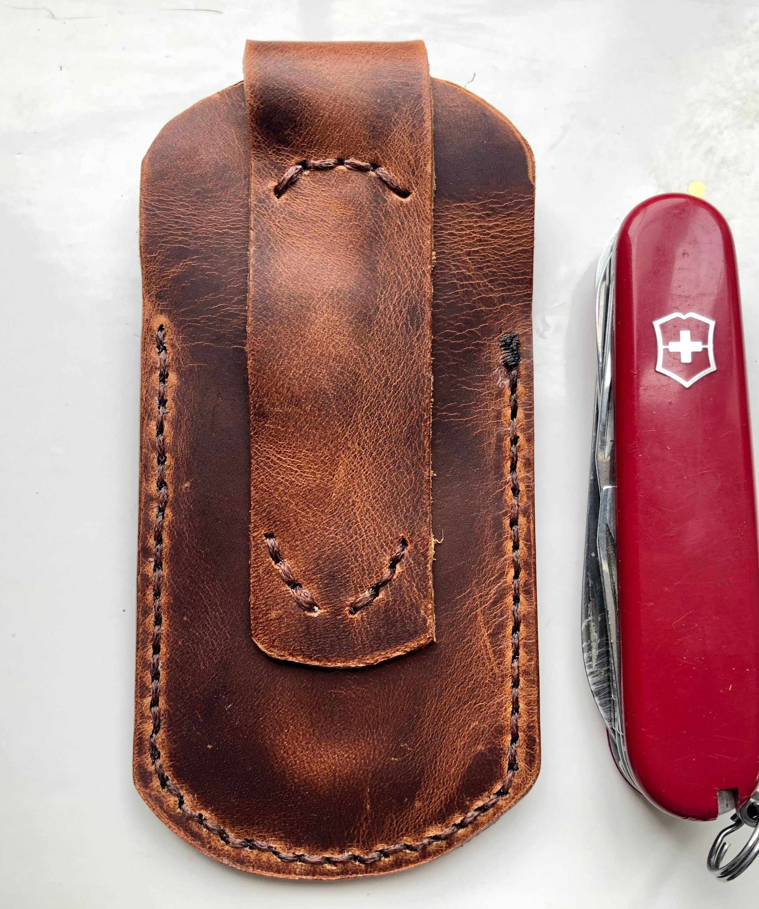 Swiss Army Knife Leather Waist Pouch Etsy