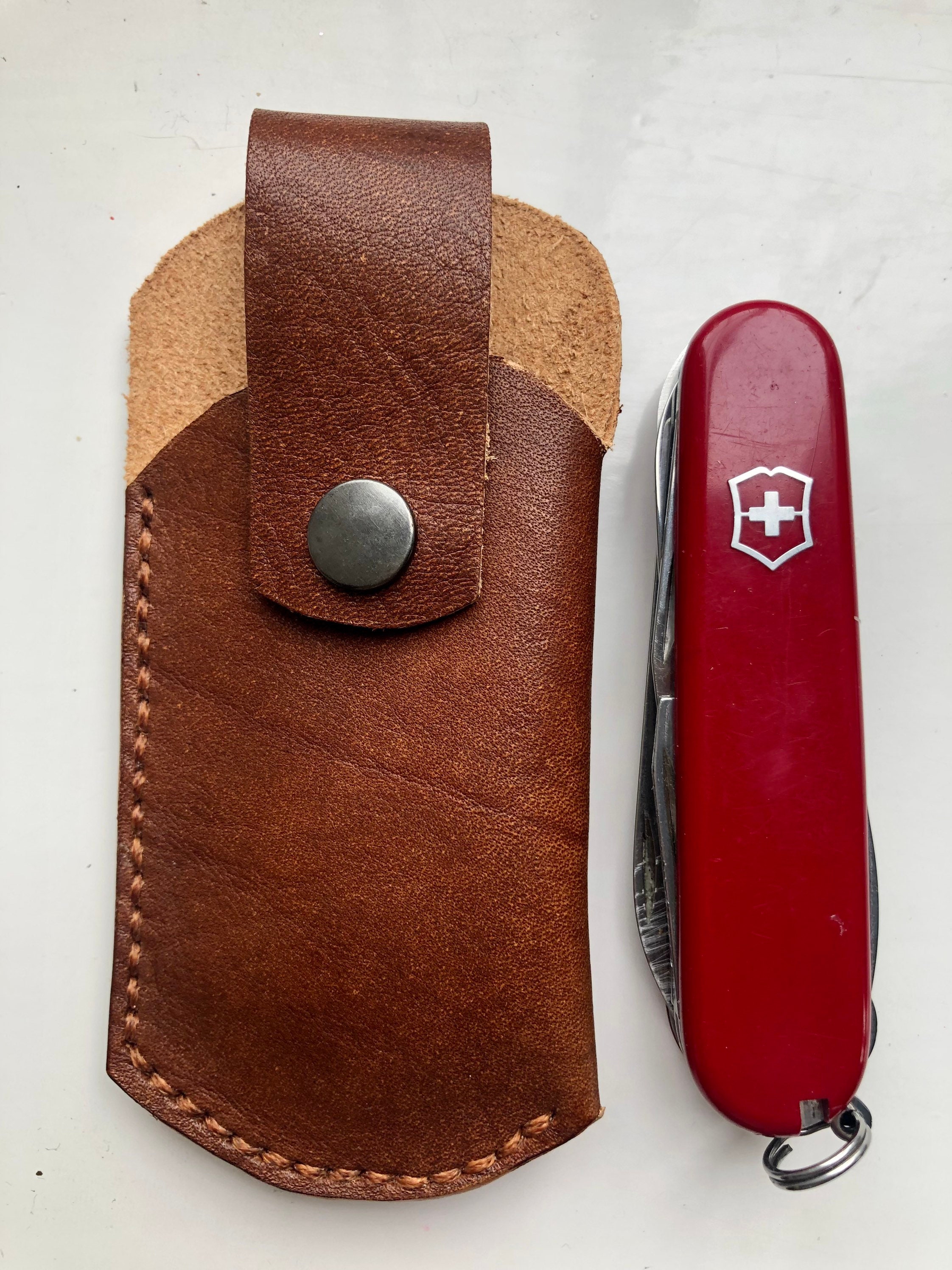 Swiss Army Knife Leather Waist Pouch Etsy
