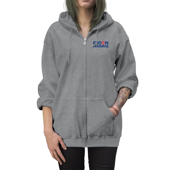 embroidered zip up hoodie