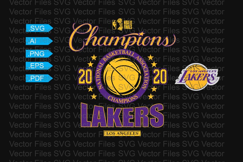 Download Los Angeles Lakers 2020 NBA Champion Vector Files Download ...