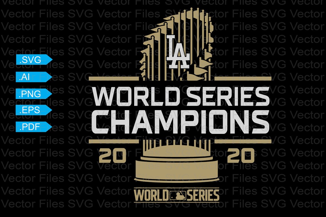 Los Angeles Dodgers 2020 World Series Champions Trophy Logo | Etsy