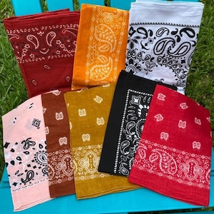 Bandanas - 100% Baumwolle. Hergestellt in Indien.