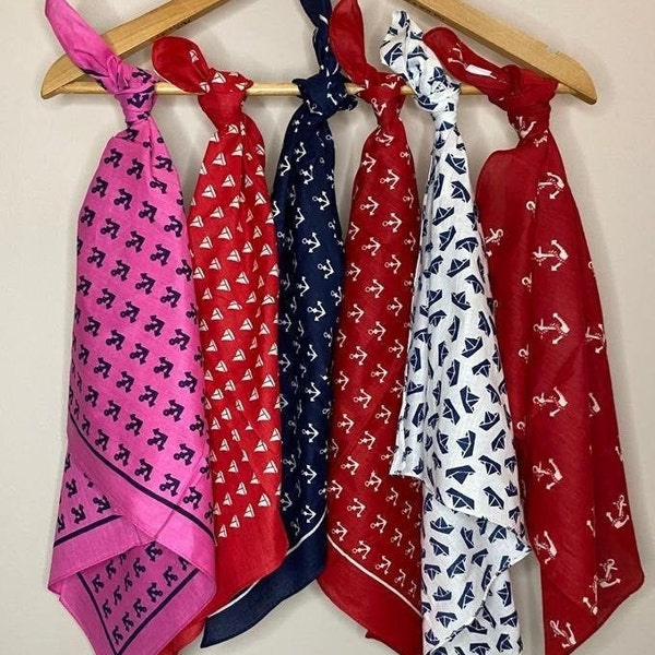 Boating & Nautical Cotton Bandanas