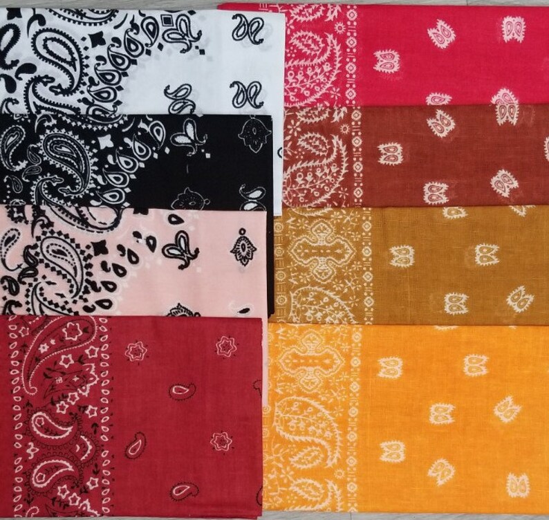 Bandanas 100 cotton. Made in India. Etsy