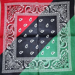 Pan African Colors Bandana. 100% soft cotton.