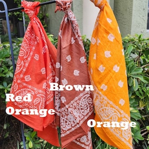 Lot de 3 bandanas automne 14,98 - 100 % coton doux bandanas