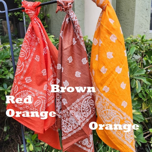 Lot de 3 bandanas automne 14,98 - 100 % coton doux bandanas