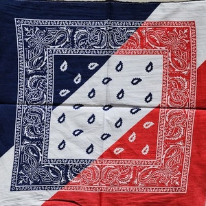 USA Flag Colors Bandana. 100% soft cotton.