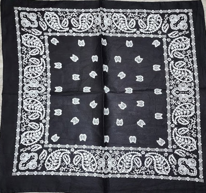 Black & White - Super Soft Cotton Bandanas - 2 Pack - Etsy