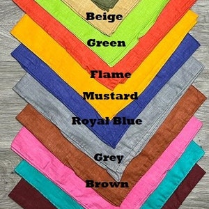 Soft Cotton Bandanas - 21" x 21" Made in India