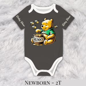 Winnie the Pooh Baby Gift Bodysuit Short Sleeve Baby Onesie® Pooh Bear Baby Shower Gift for New Mom Gifting Idea Gender Neutral Baby Gift