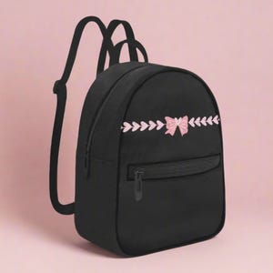 Mini Backpack With Heart & Bow Mom Gift Miniature Backpack Gift For Mother Birthday Mini Purse Gifting Idea Mothers Day Pink Bow Purse Bag