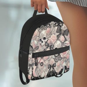 Mini Backpack Goth Floral Mom Coquette Backpack For Her Gift For Mother Birthday Mini Purse Gifting Idea Mothers Day Coquette Sweet Goth