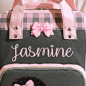 Diaper Bag Black Baby Girl in Pink Ruffle Diaper Custom Diaper Bag Girl Personalized Pink Baby Shower Gift Waterproof Mommy Bag Gifting Idea
