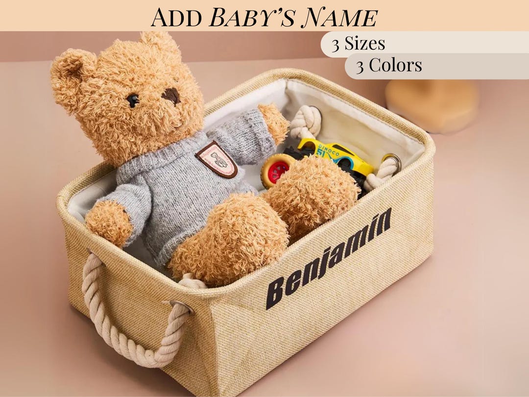Storage Basket Kids Toy Box With Name Personalised Toy Box Storage - Main Image