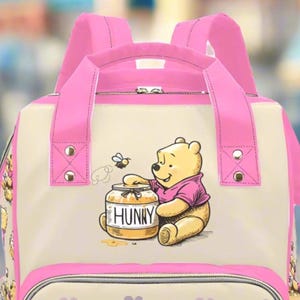Waterproof Diaper Backpack Personalized Baby Bag Pink Girl Mommy Organizer Travel Carrier Newborn Essential Custom Nursery Storage Baby Shower Gift Multiple Compartments Padded Shoulder Straps Comfortable Design Premium Construction