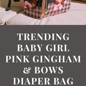 Diaper Bag Black Baby Girl in Pink Ruffle Diaper Custom Diaper Bag Girl Personalized Pink Baby Shower Gift Waterproof Mommy Bag Gifting Idea