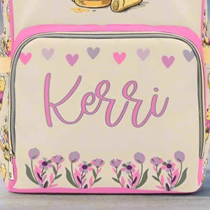 Pink Girl Baby Bag Personalized Diaper Backpack Custom Nursery Organizer Waterproof Mommy Storage Multiple Pockets Travel Carrier Newborn Essential Baby Shower Gift Padded Straps Comfortable Design Premium Quality Construction Practical