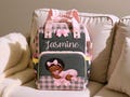 Girl Diaper Bag Black Baby in Pink Ruffle Diaper Custom Diaper Bag Girl Personalized Pink Baby Shower Gift Waterproof Mommy Bag Gifting Idea