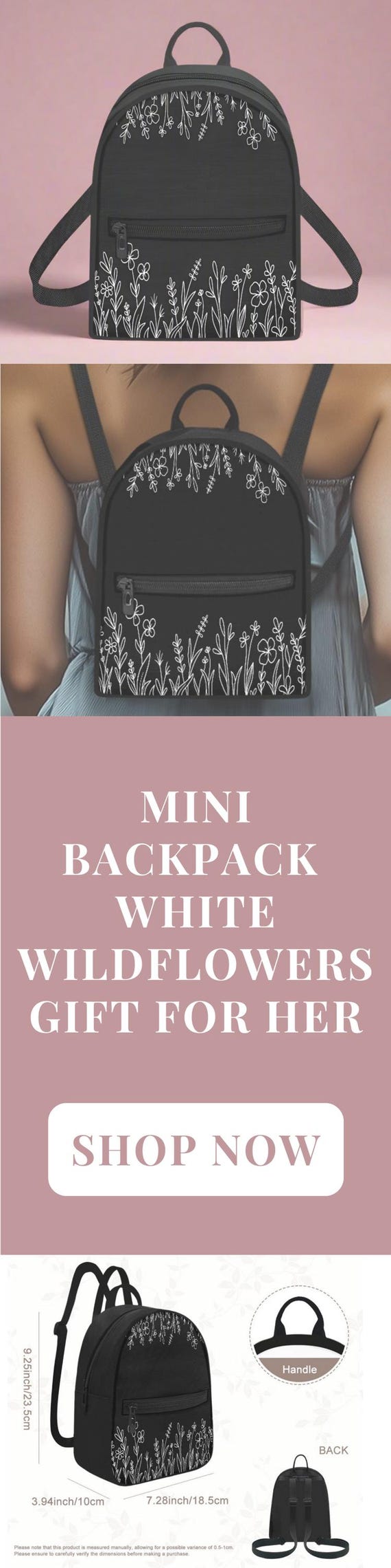 birthday gifts for her mini backpack Mini Backpack Wildflowers For Mom Floral Miniature Backpack Gift For Mother  Birthday Mini Purse Gifting Idea Mothers Day Flowers Purse Bag